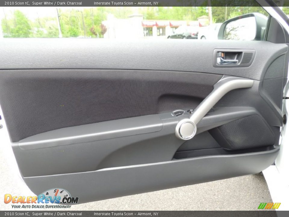 2010 Scion tC Super White / Dark Charcoal Photo #7