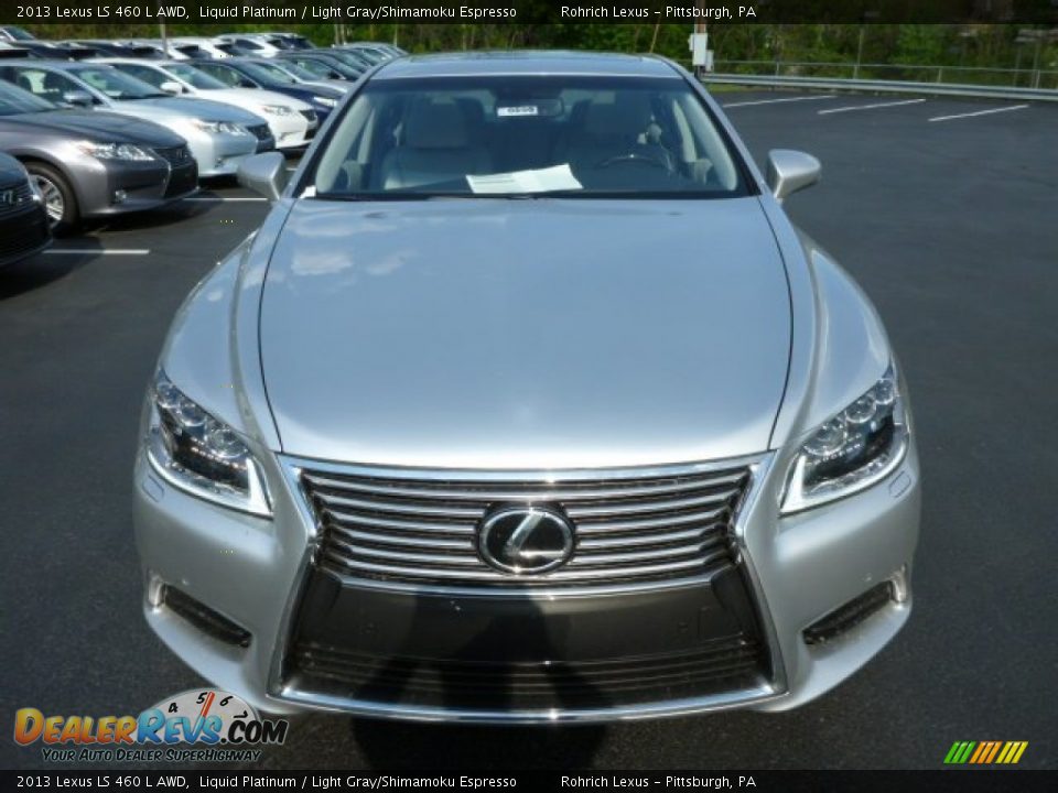 2013 Lexus LS 460 L AWD Liquid Platinum / Light Gray/Shimamoku Espresso Photo #7