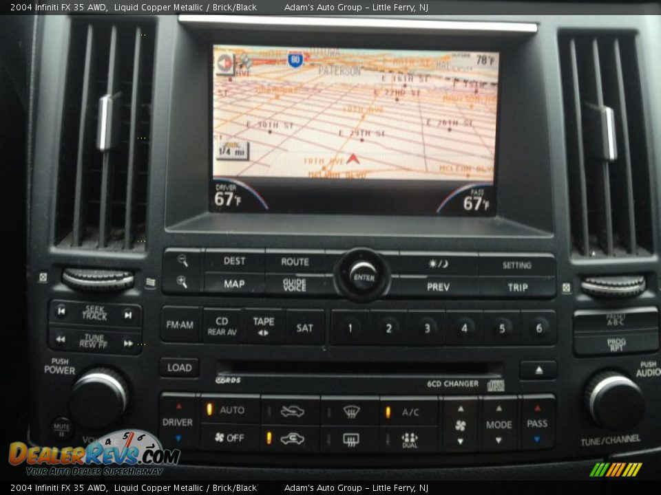 2004 Infiniti FX 35 AWD Liquid Copper Metallic / Brick/Black Photo #14