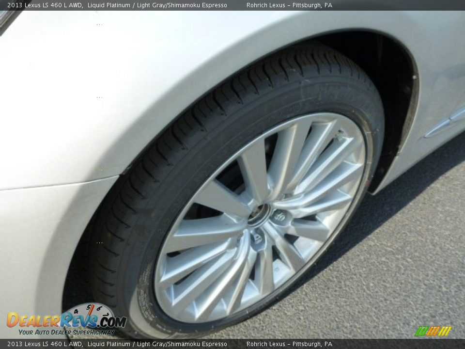 2013 Lexus LS 460 L AWD Liquid Platinum / Light Gray/Shimamoku Espresso Photo #9