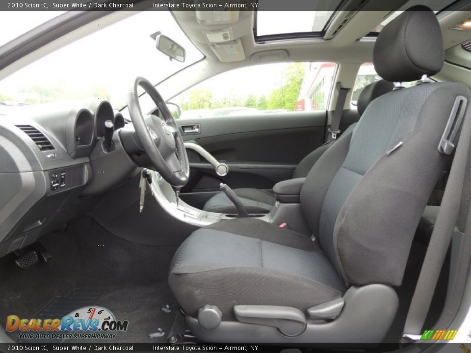 2010 Scion tC Super White / Dark Charcoal Photo #10