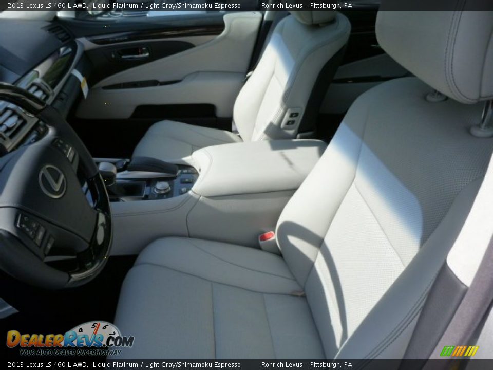 2013 Lexus LS 460 L AWD Liquid Platinum / Light Gray/Shimamoku Espresso Photo #10
