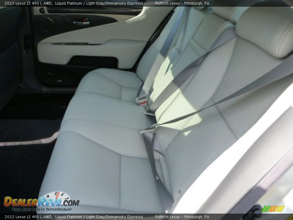 2013 Lexus LS 460 L AWD Liquid Platinum / Light Gray/Shimamoku Espresso Photo #11