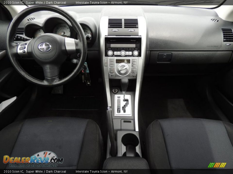 2010 Scion tC Super White / Dark Charcoal Photo #12