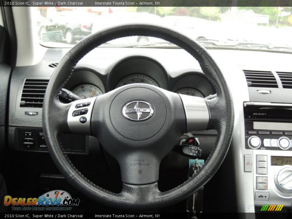 2010 Scion tC Super White / Dark Charcoal Photo #13