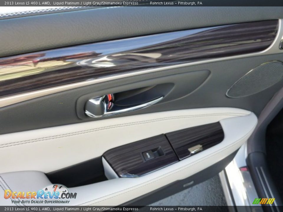 2013 Lexus LS 460 L AWD Liquid Platinum / Light Gray/Shimamoku Espresso Photo #13