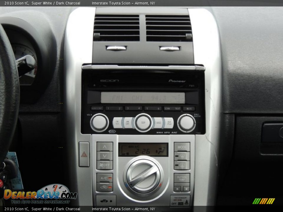 2010 Scion tC Super White / Dark Charcoal Photo #15