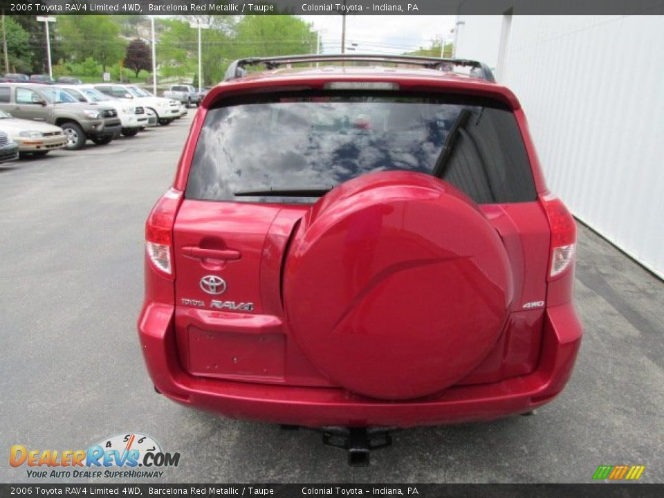 2006 Toyota RAV4 Limited 4WD Barcelona Red Metallic / Taupe Photo #6