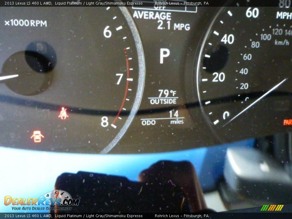 2013 Lexus LS 460 L AWD Liquid Platinum / Light Gray/Shimamoku Espresso Photo #20