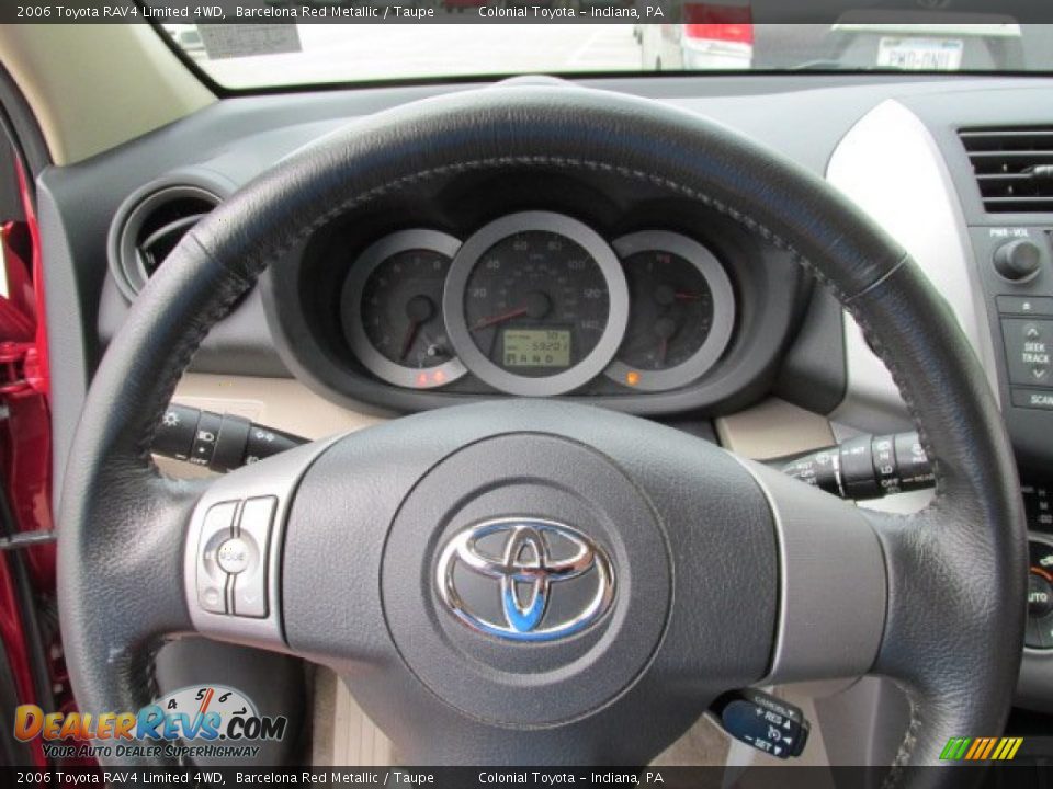 2006 Toyota RAV4 Limited 4WD Barcelona Red Metallic / Taupe Photo #15