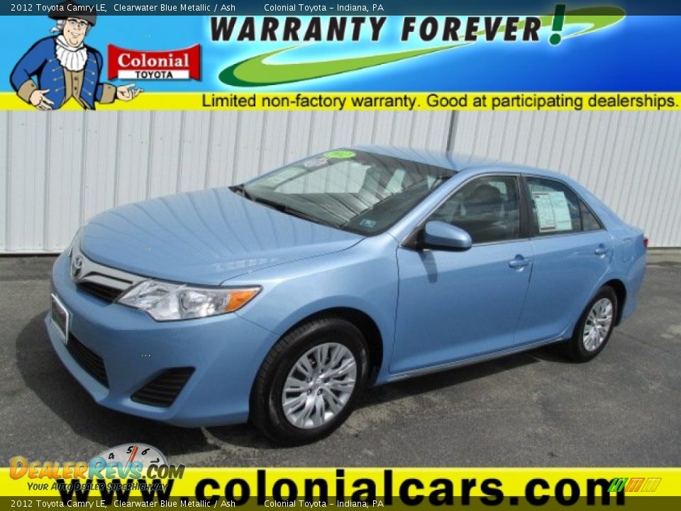 2012 Toyota Camry LE Clearwater Blue Metallic / Ash Photo #1