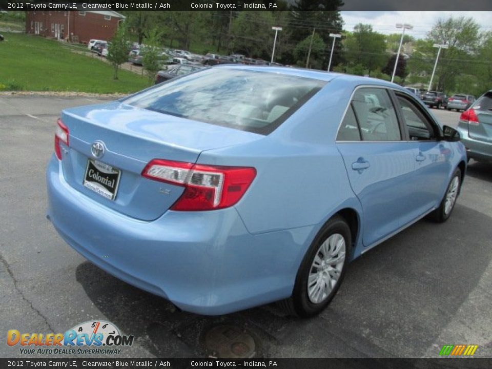 2012 Toyota Camry LE Clearwater Blue Metallic / Ash Photo #6