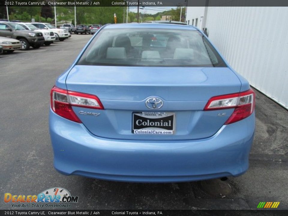 2012 Toyota Camry LE Clearwater Blue Metallic / Ash Photo #7