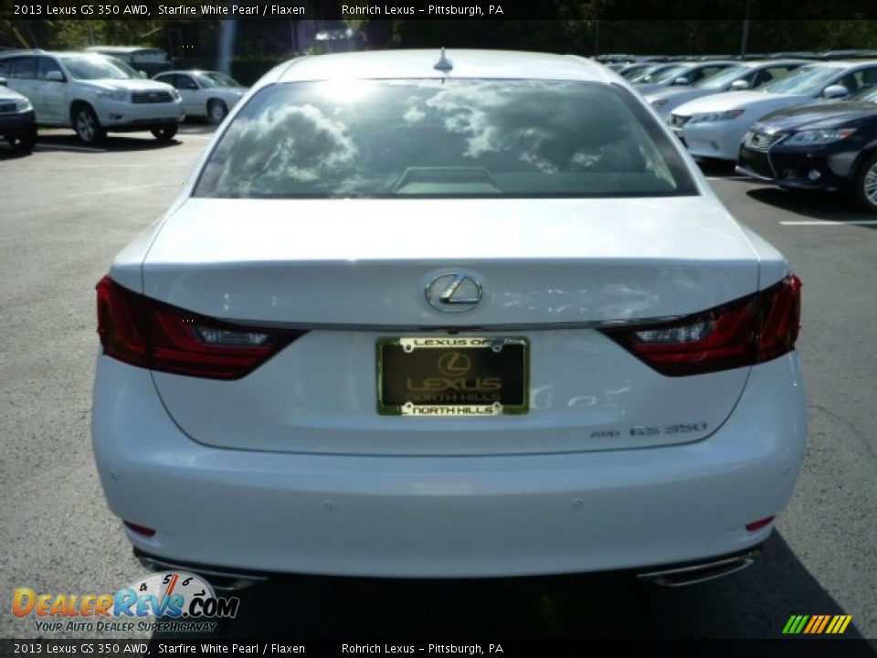 2013 Lexus GS 350 AWD Starfire White Pearl / Flaxen Photo #3