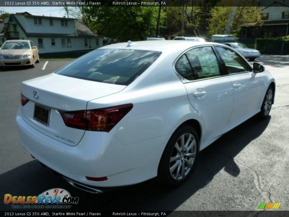 2013 Lexus GS 350 AWD Starfire White Pearl / Flaxen Photo #4