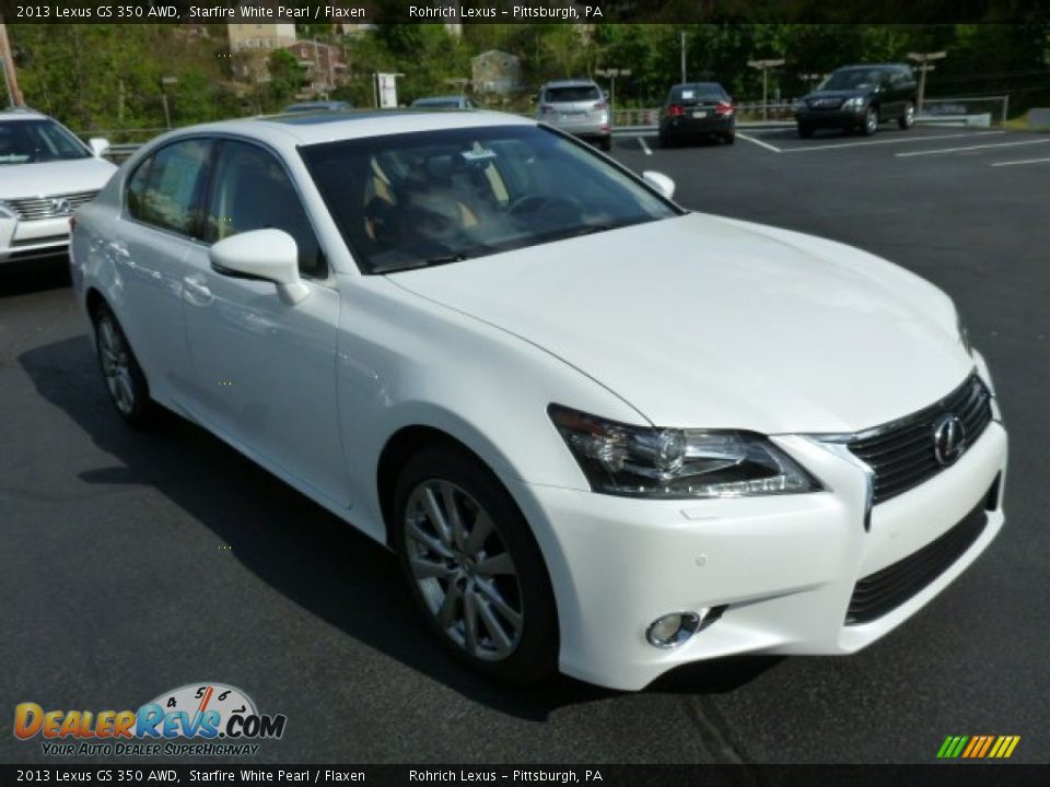 2013 Lexus GS 350 AWD Starfire White Pearl / Flaxen Photo #6