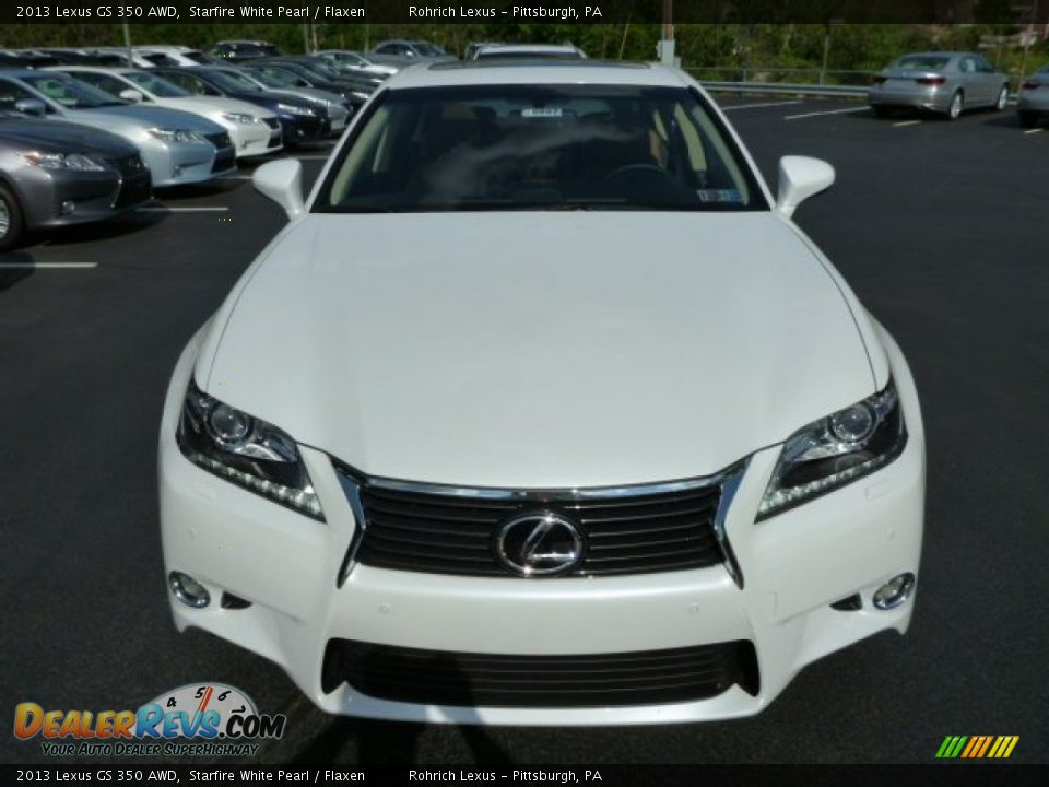 2013 Lexus GS 350 AWD Starfire White Pearl / Flaxen Photo #7