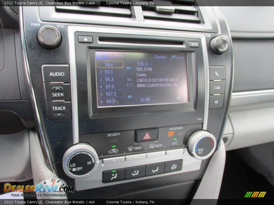 2012 Toyota Camry LE Clearwater Blue Metallic / Ash Photo #15