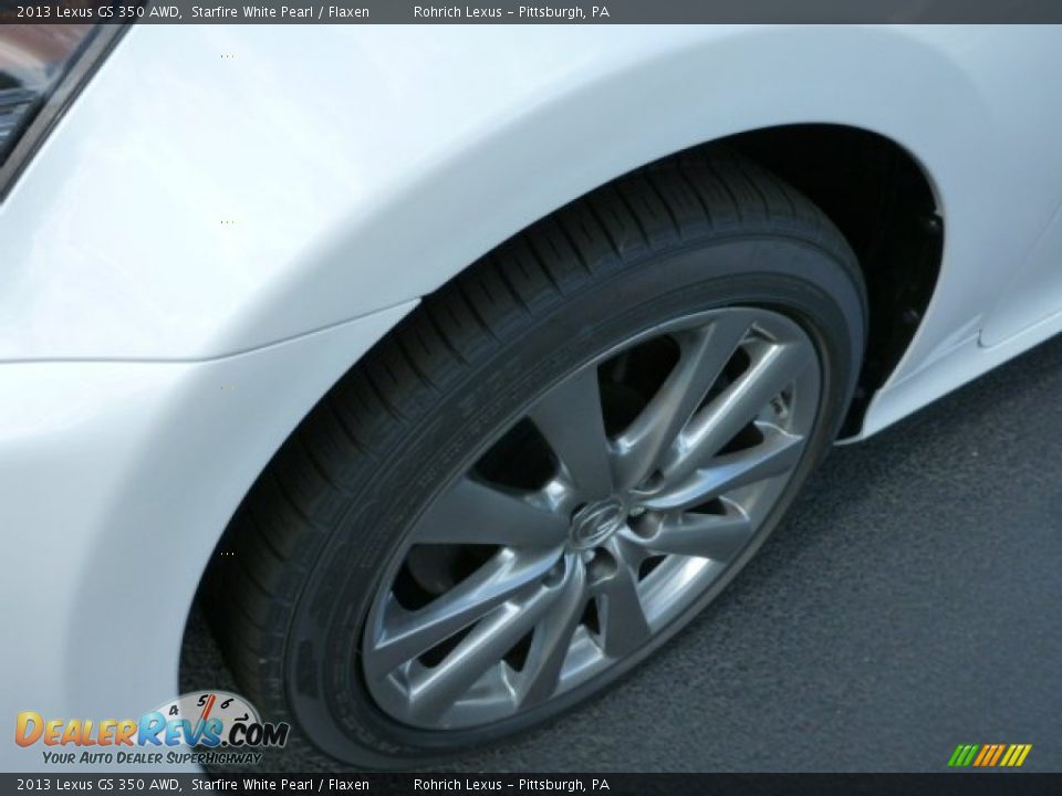 2013 Lexus GS 350 AWD Starfire White Pearl / Flaxen Photo #9