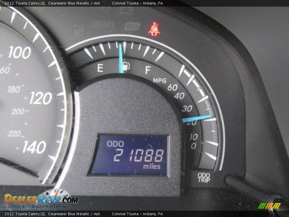 2012 Toyota Camry LE Clearwater Blue Metallic / Ash Photo #20