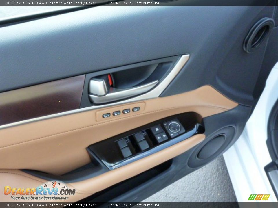 2013 Lexus GS 350 AWD Starfire White Pearl / Flaxen Photo #14