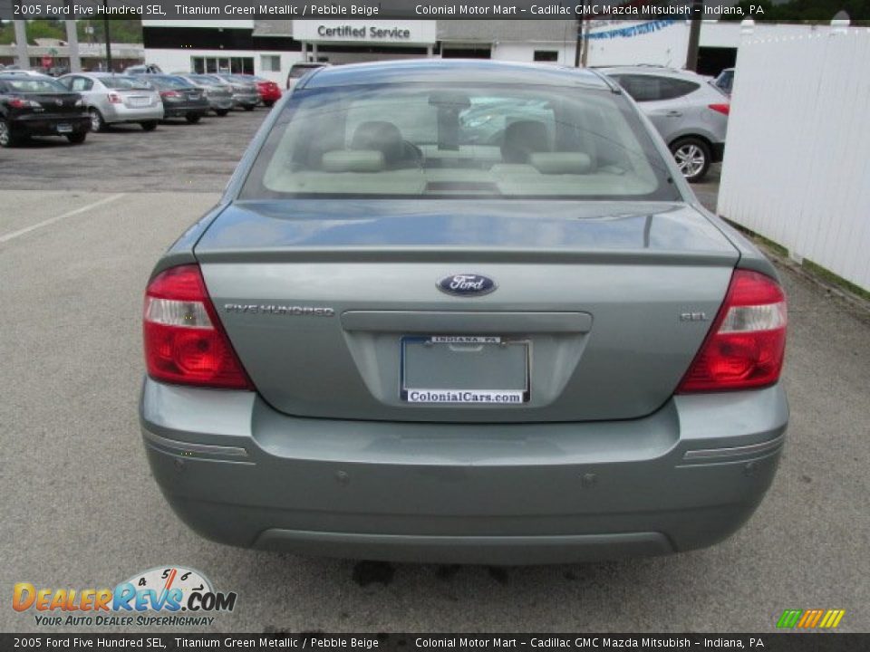 2005 Ford Five Hundred SEL Titanium Green Metallic / Pebble Beige Photo #8