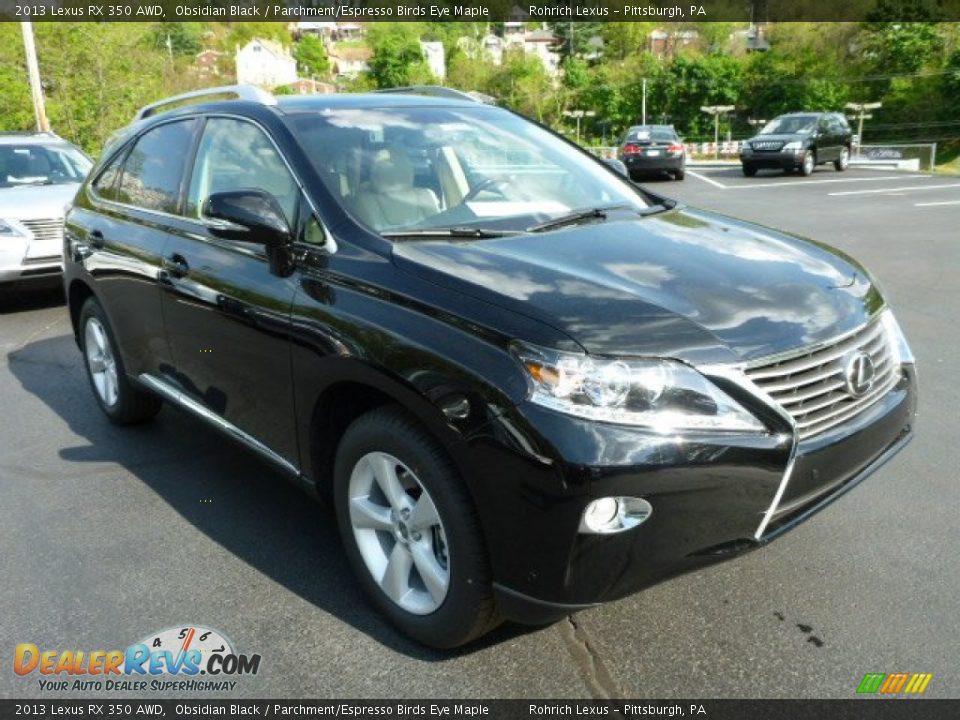2013 Lexus RX 350 AWD Obsidian Black / Parchment/Espresso Birds Eye Maple Photo #6