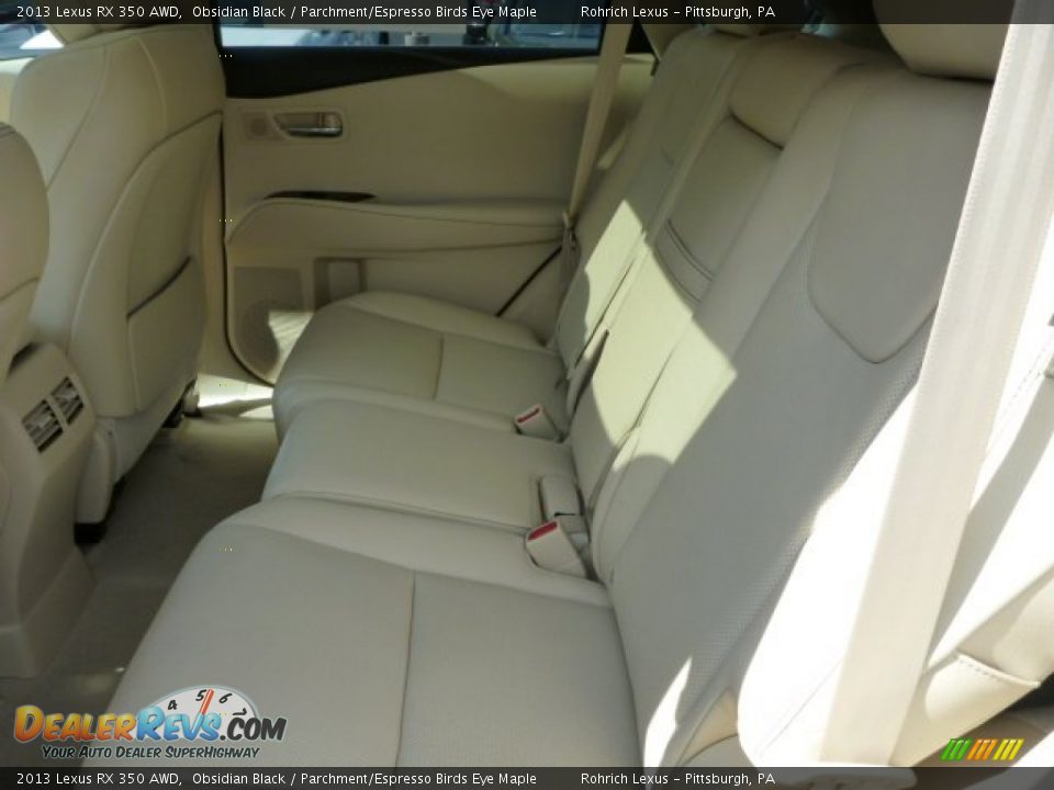 2013 Lexus RX 350 AWD Obsidian Black / Parchment/Espresso Birds Eye Maple Photo #11