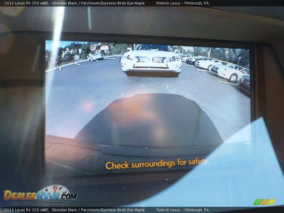 2013 Lexus RX 350 AWD Obsidian Black / Parchment/Espresso Birds Eye Maple Photo #17