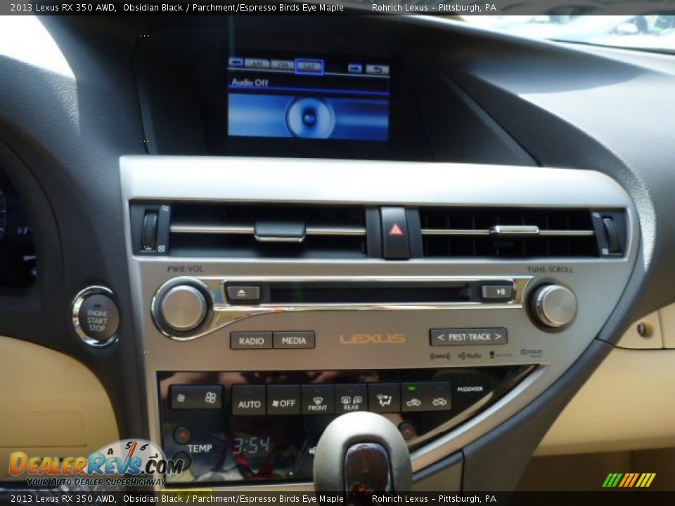 2013 Lexus RX 350 AWD Obsidian Black / Parchment/Espresso Birds Eye Maple Photo #18