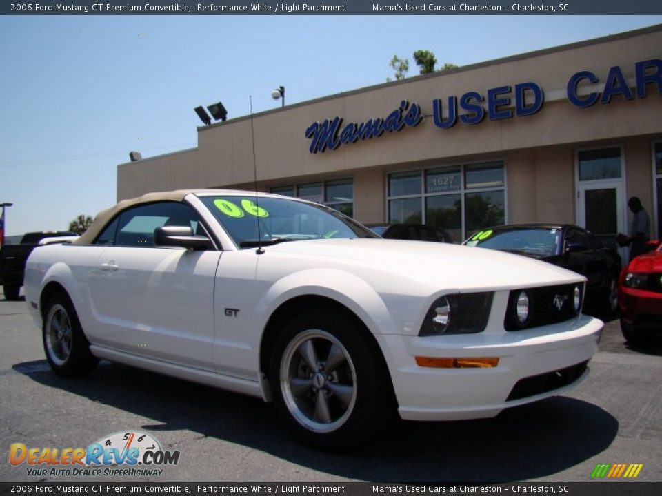 2006 Ford Mustang GT Premium Convertible Performance White / Light Parchment Photo #2