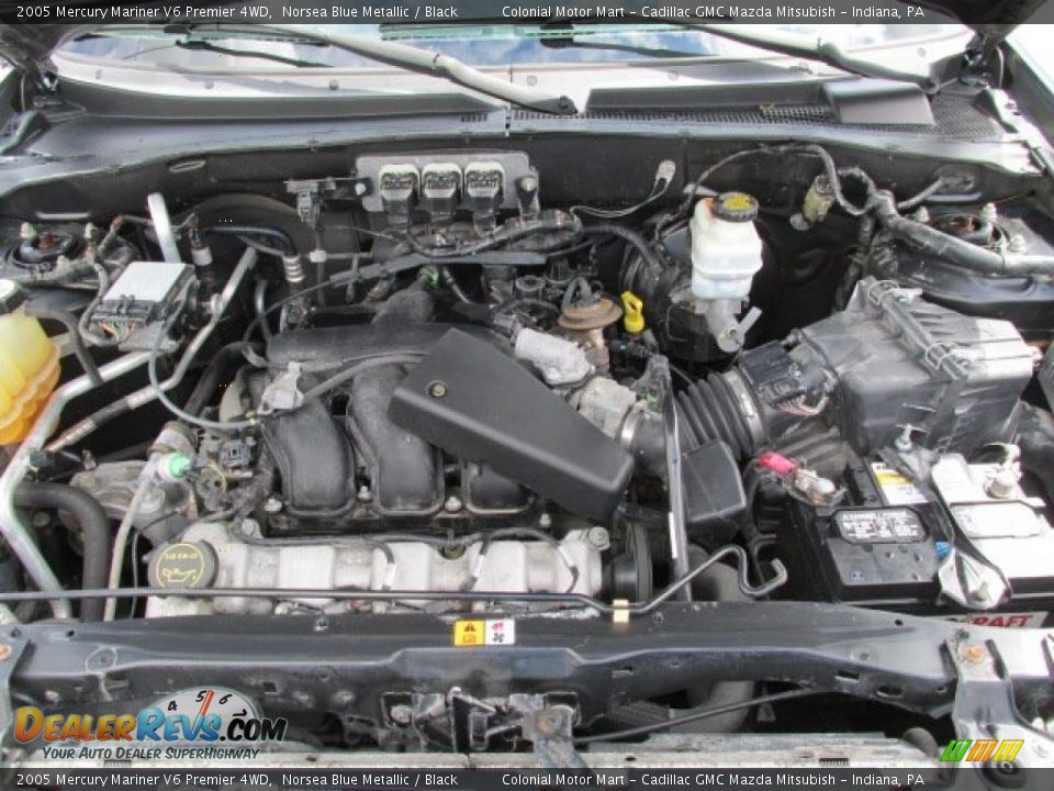 2005 Mercury Mariner V6 Premier 4WD Norsea Blue Metallic / Black Photo #9