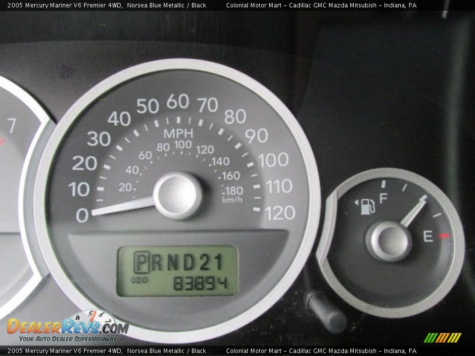 2005 Mercury Mariner V6 Premier 4WD Norsea Blue Metallic / Black Photo #20