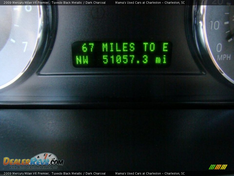 2009 Mercury Milan V6 Premier Tuxedo Black Metallic / Dark Charcoal Photo #20