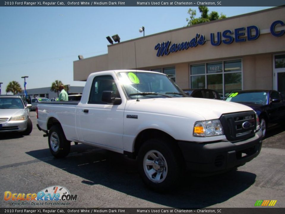 2010 Ford Ranger XL Regular Cab Oxford White / Medium Dark Flint Photo #2