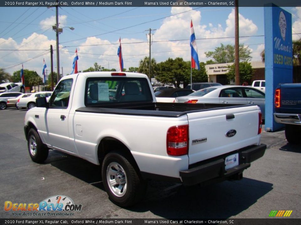 2010 Ford Ranger XL Regular Cab Oxford White / Medium Dark Flint Photo #6