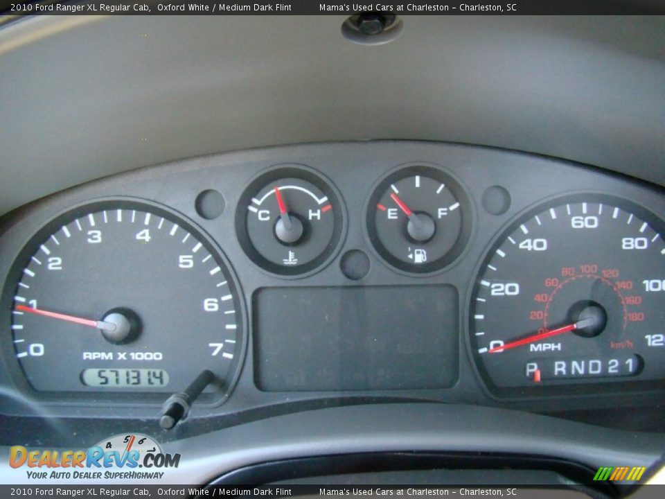 2010 Ford Ranger XL Regular Cab Oxford White / Medium Dark Flint Photo #15