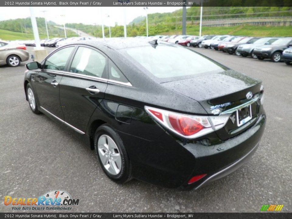 2012 Hyundai Sonata Hybrid Black Onyx Pearl / Gray Photo #5
