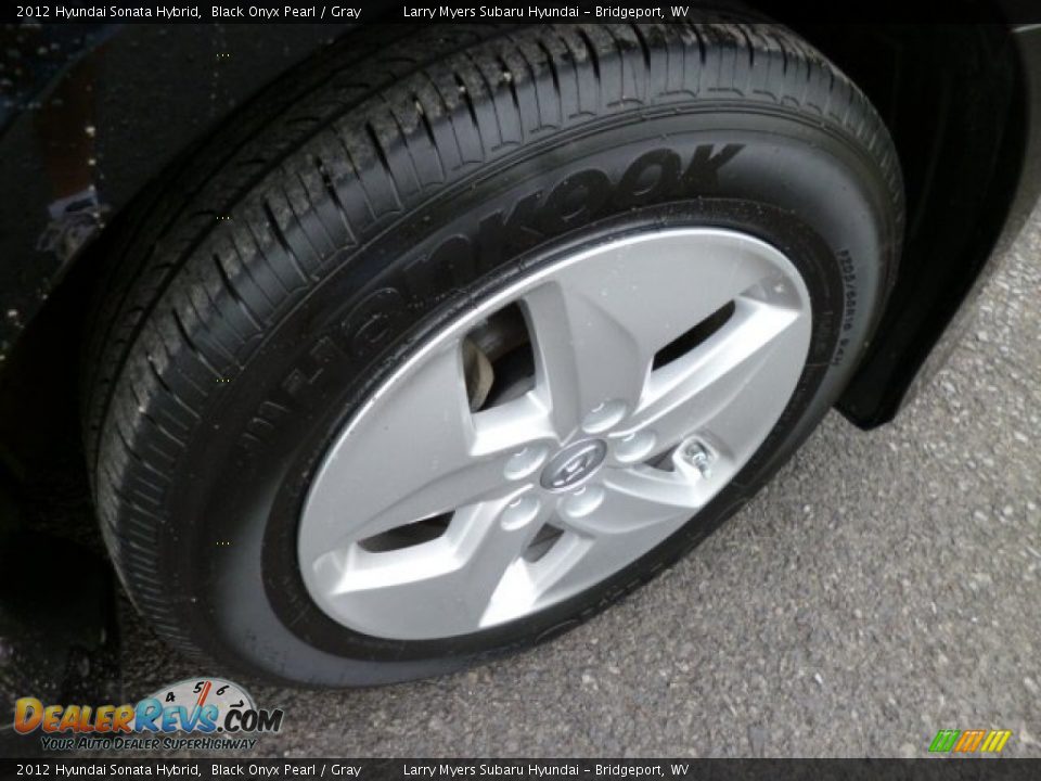 2012 Hyundai Sonata Hybrid Black Onyx Pearl / Gray Photo #9