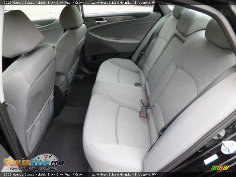 2012 Hyundai Sonata Hybrid Black Onyx Pearl / Gray Photo #13
