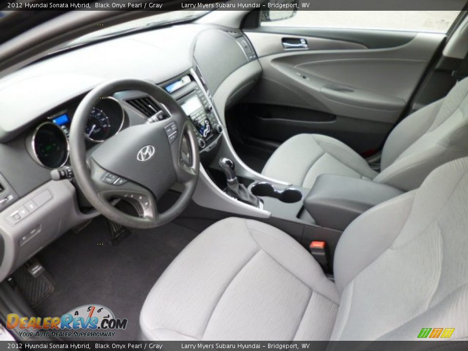 Gray Interior - 2012 Hyundai Sonata Hybrid Photo #16