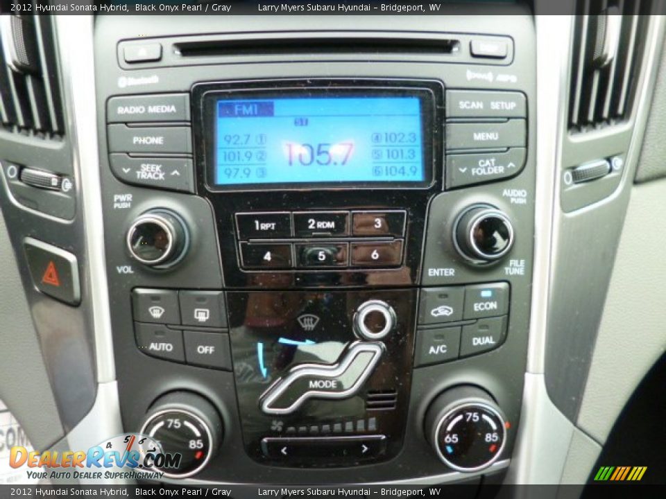2012 Hyundai Sonata Hybrid Black Onyx Pearl / Gray Photo #19