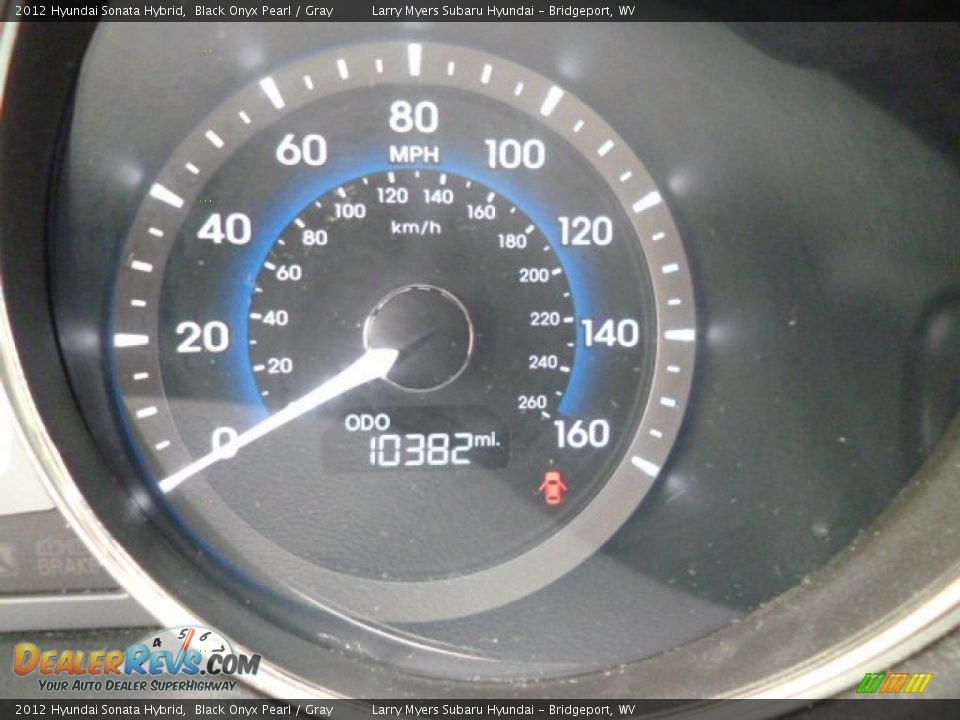 2012 Hyundai Sonata Hybrid Black Onyx Pearl / Gray Photo #20