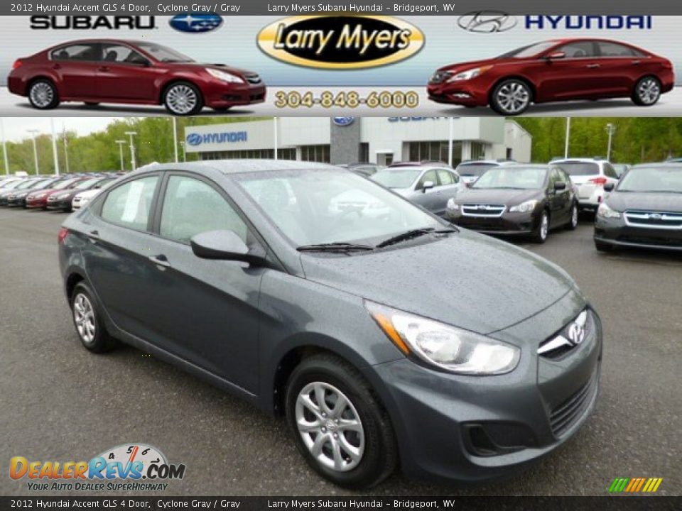 2012 Hyundai Accent GLS 4 Door Cyclone Gray / Gray Photo #1