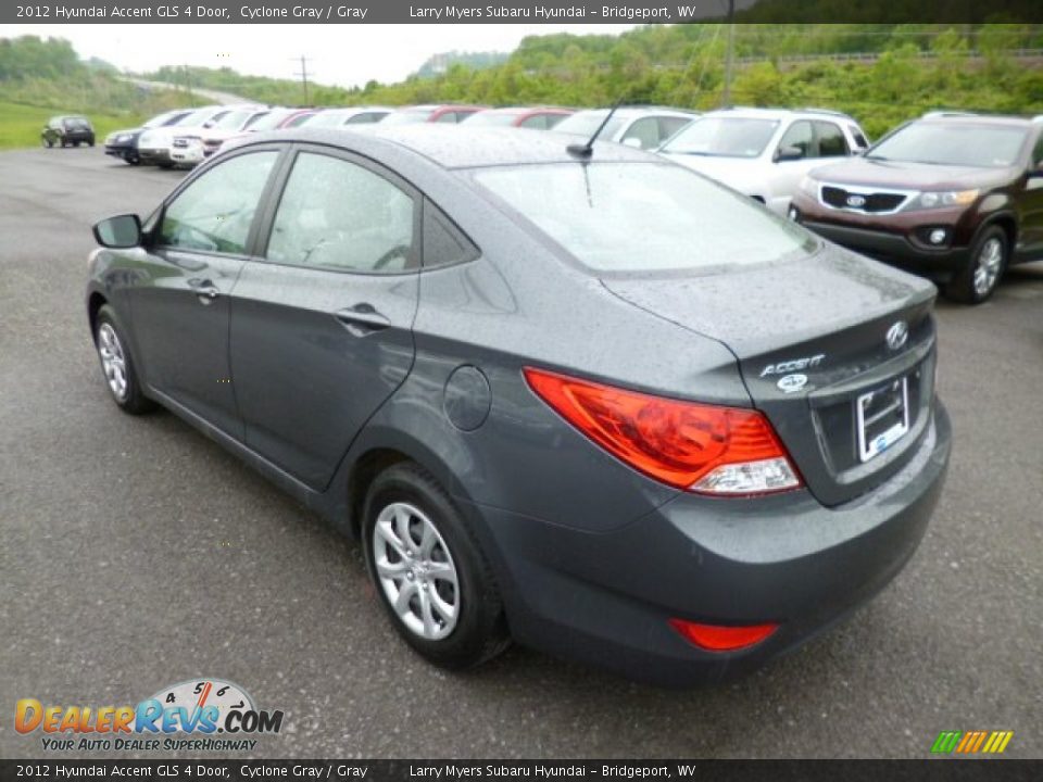 2012 Hyundai Accent GLS 4 Door Cyclone Gray / Gray Photo #5