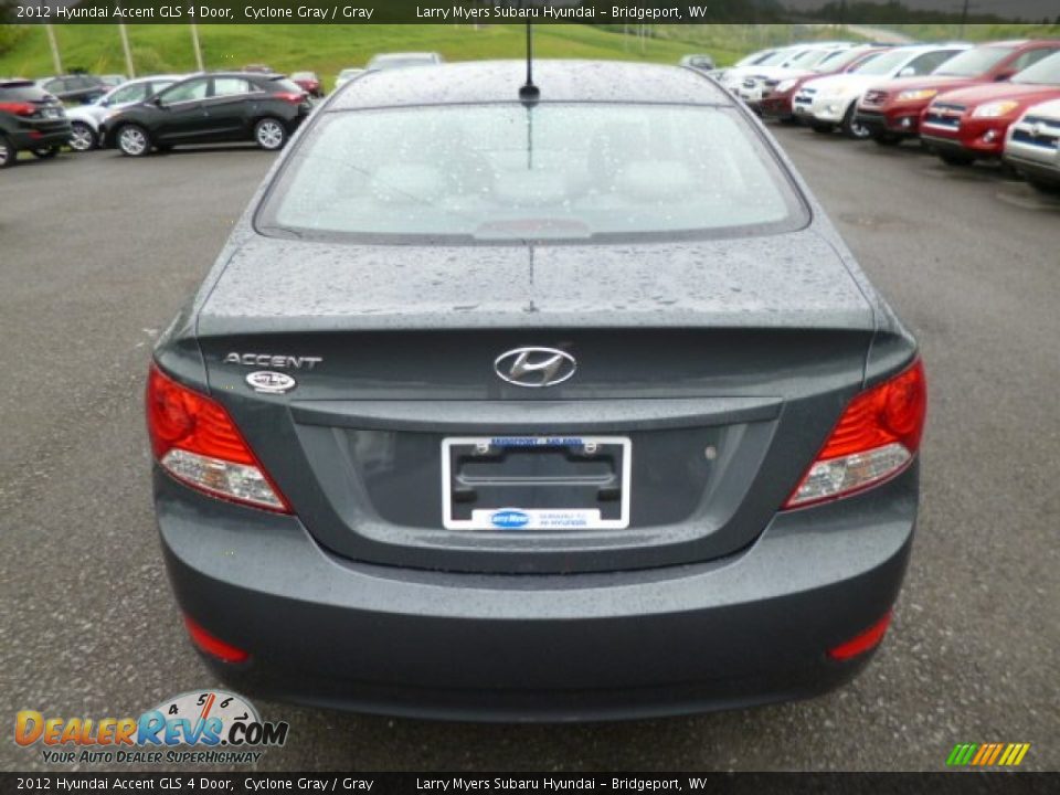 2012 Hyundai Accent GLS 4 Door Cyclone Gray / Gray Photo #6