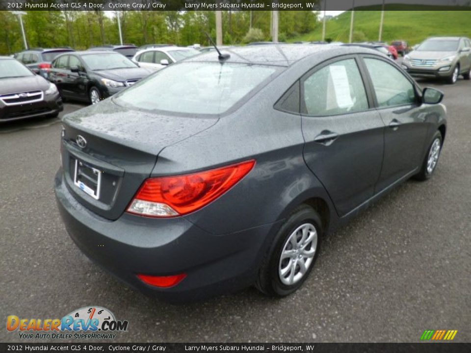 2012 Hyundai Accent GLS 4 Door Cyclone Gray / Gray Photo #7