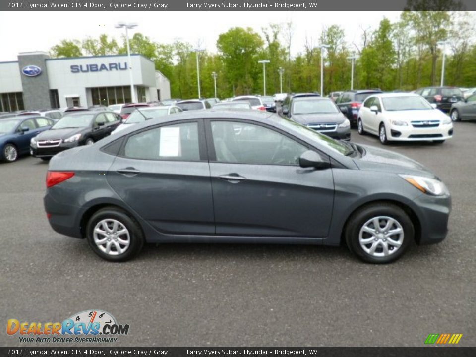 2012 Hyundai Accent GLS 4 Door Cyclone Gray / Gray Photo #8