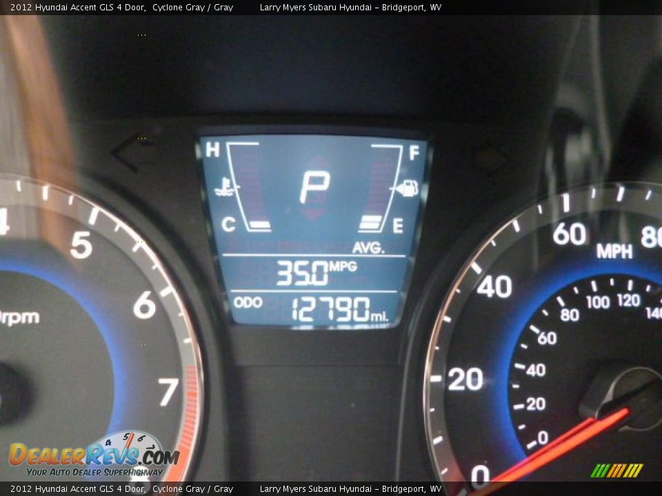 2012 Hyundai Accent GLS 4 Door Cyclone Gray / Gray Photo #20