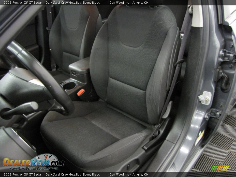 2008 Pontiac G6 GT Sedan Dark Steel Gray Metallic / Ebony Black Photo #6